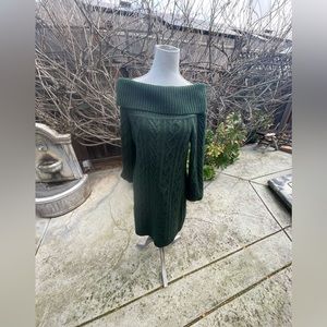 Hunter Green Sweater Dress - Medium